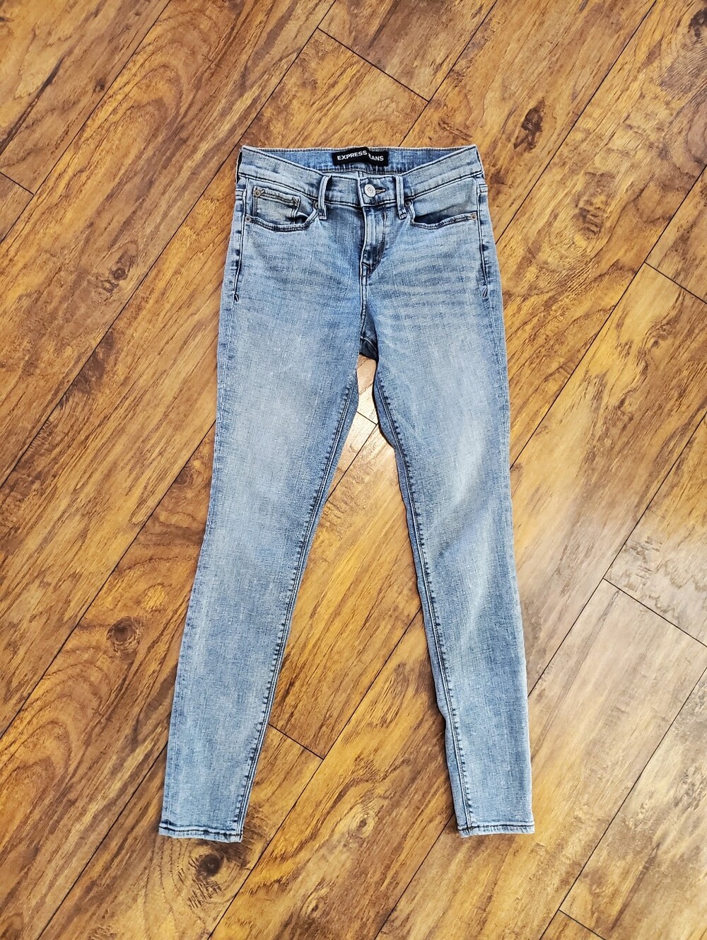 Express Performance Stretch Legging Jeans Size 2R Light Wash Mid Rise